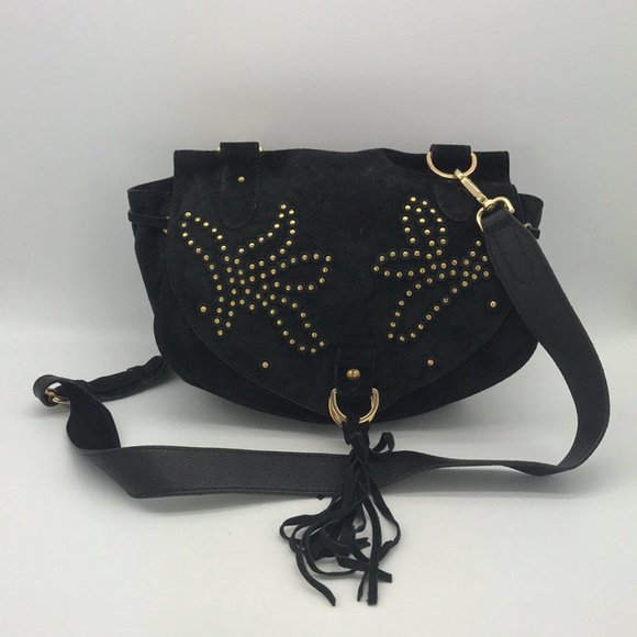 See By Chloe Handbags - SEE By Chloe Black Suede Studded Crossbody Bag